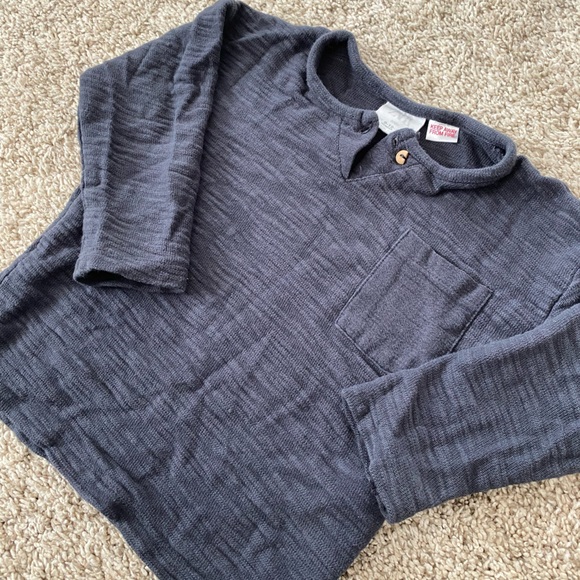 Zara baby boy long sleeve henley style pocket tee t-shirt size 9-12 months - Picture 4 of 9